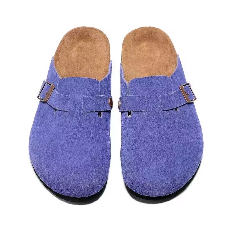 Birkenstock Blue Suede Clog Shoes