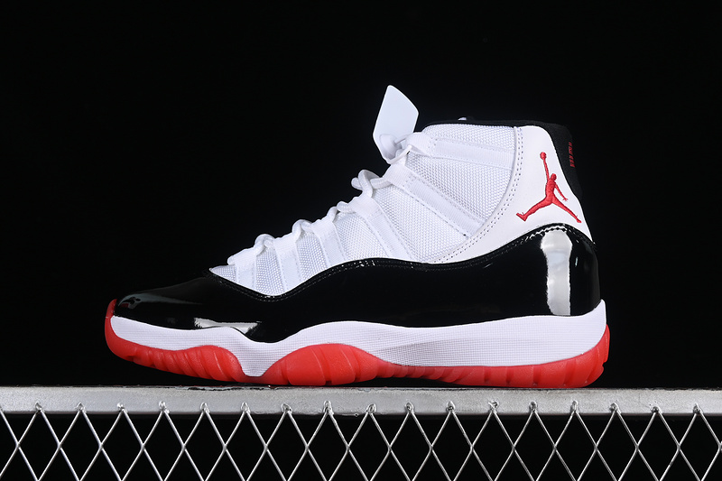 Nike Air Jordan 11 Retro White Black Red Sneakers