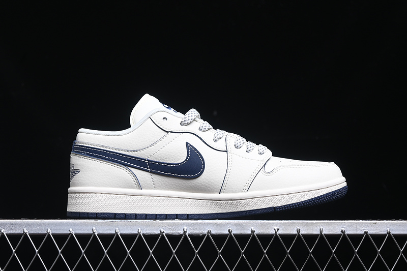 Nike Air Jordan 1 Low Supreme Navy Off White Sneakers