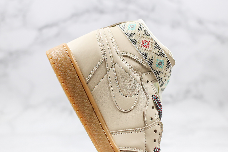 Nike Air Jordan 1 Retro High Strap N7 Light Cream Sneakers