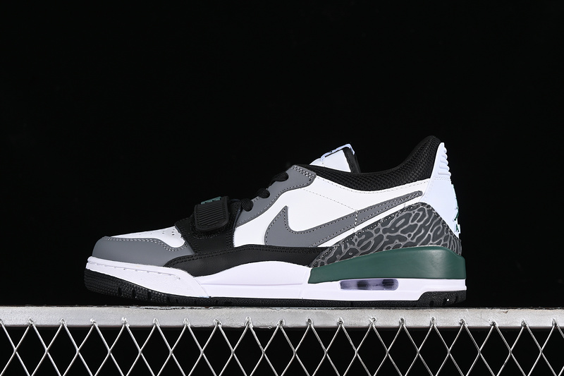 Nike Air Jordan Legacy 312 Low Black White Cool Grey Oxidized Green Sneakers