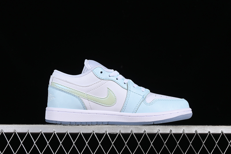 Nike Air Jordan 1 Low Super Violet Glacier Blue White Sneakers