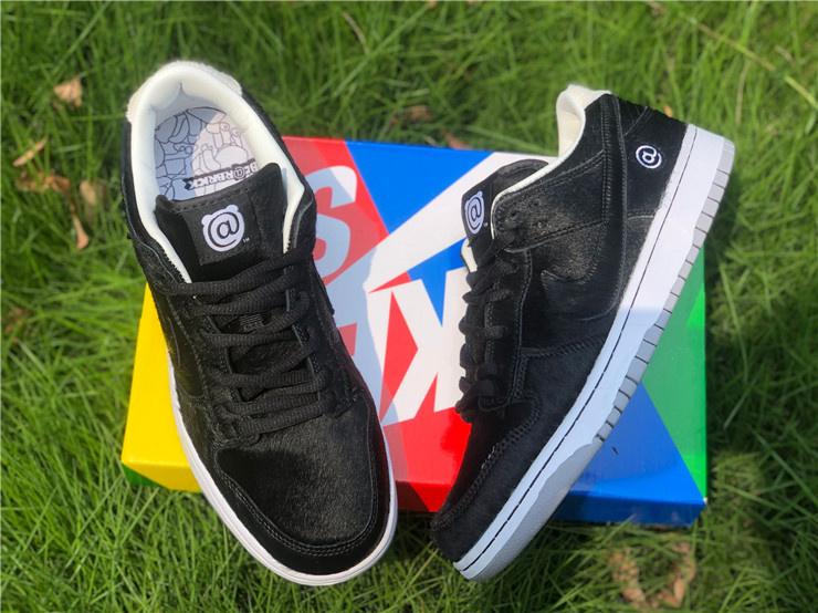 Nike SB Dunk Low Medicom Toy 2020 Pony Hair Black Sneakers