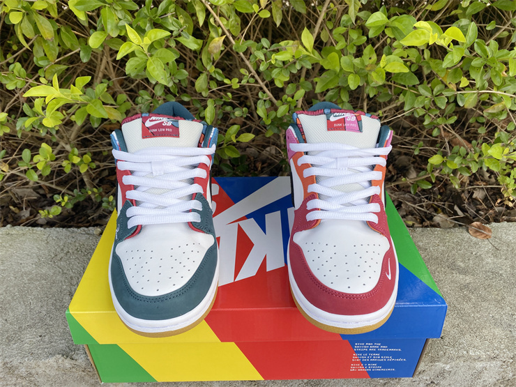 Nike SB Dunk Low Parra Blue Red Mandarin Duck Shoes
