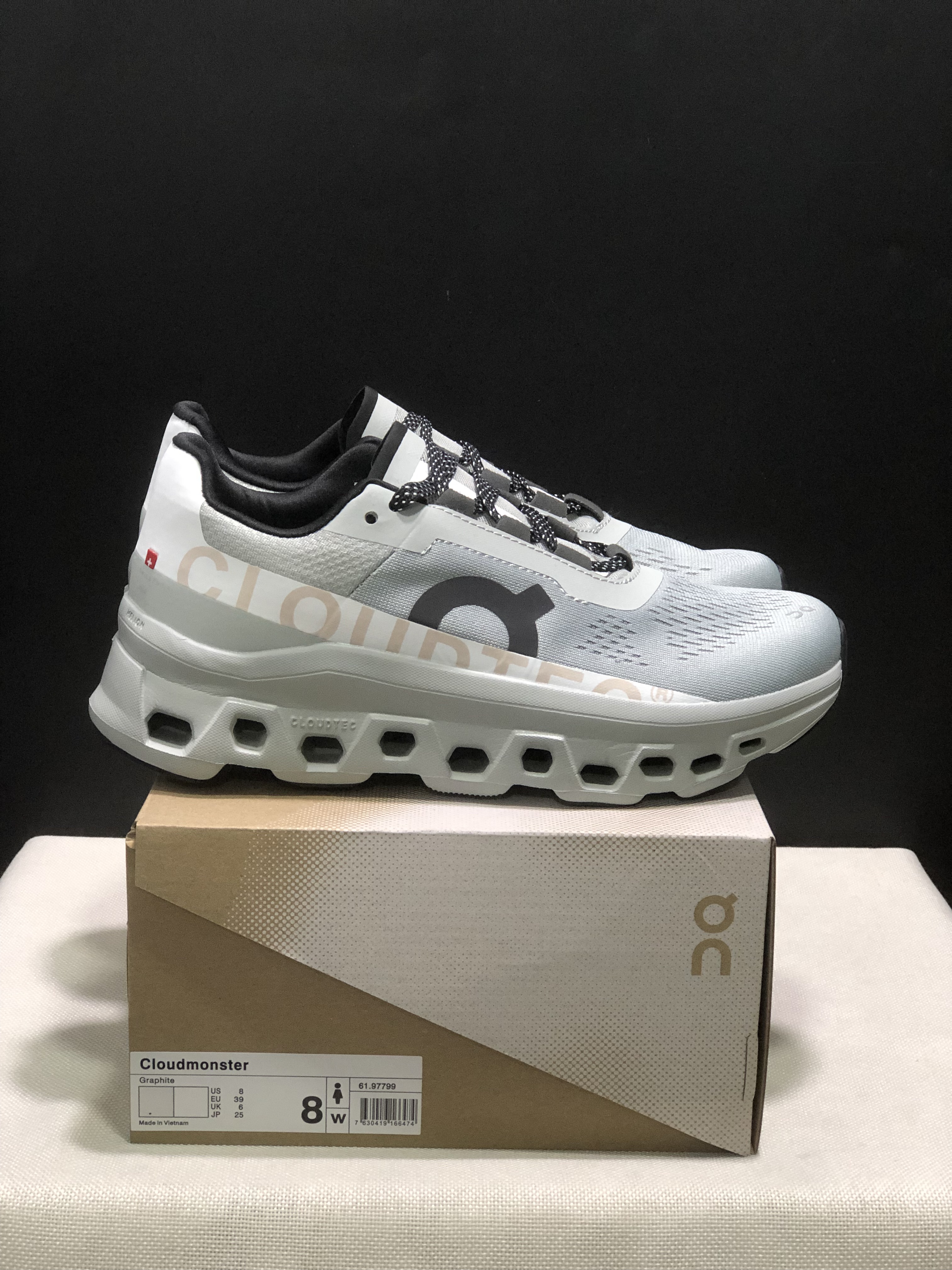 On Running Cloudmonster Anti-Slip Running Shoes Graphite