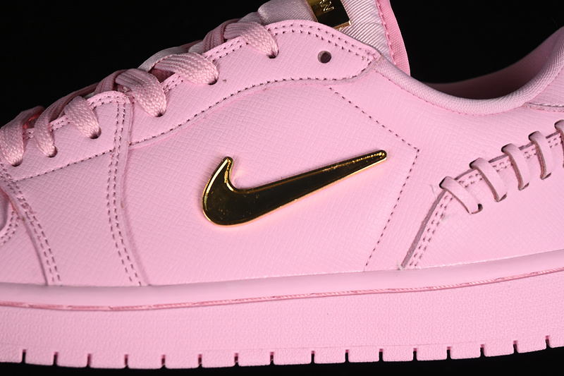 Nike Air Jordan 1 Low Method Of Make Metallic Gold Perfect Pink Sneakers
