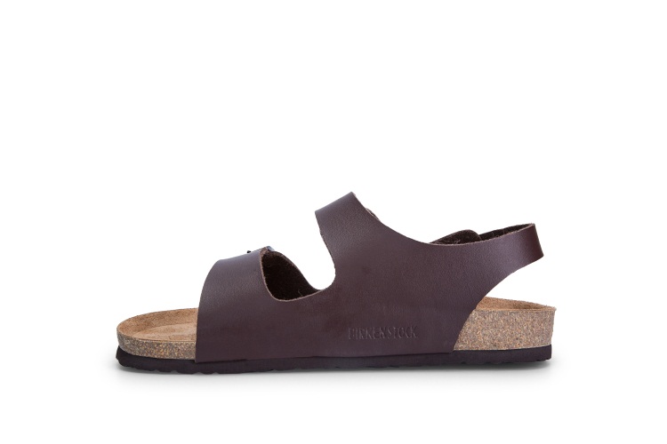Birkenstock Two-Button Dark Brown Matte Leather Sandals