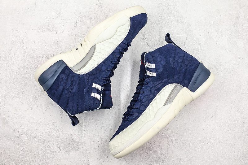 Nike Air Jordan 12 Retro International Flight Blue White Sneakers