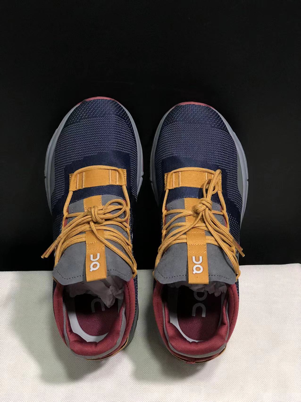 On Running Cloudnova Lightweight Sports Casual Shoes Dark Blue/Orange