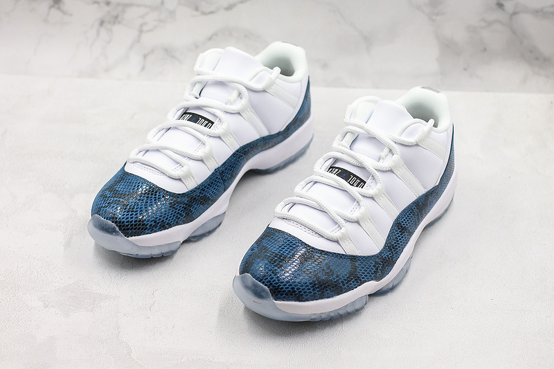 Nike Air Jordan 11 Retro Low Navy Snakeskin Sneakers
