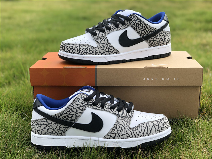 Nike SB Dunk Low Supreme White/Black-Cement Grey Sneakers