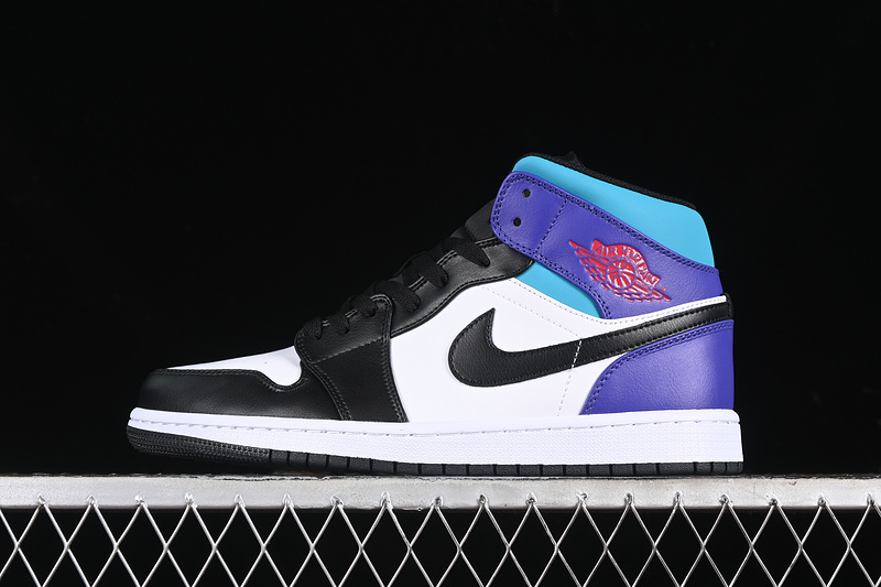 Nike Air Jordan 1 Mid White Court Puple Tropical Twist Sneakers