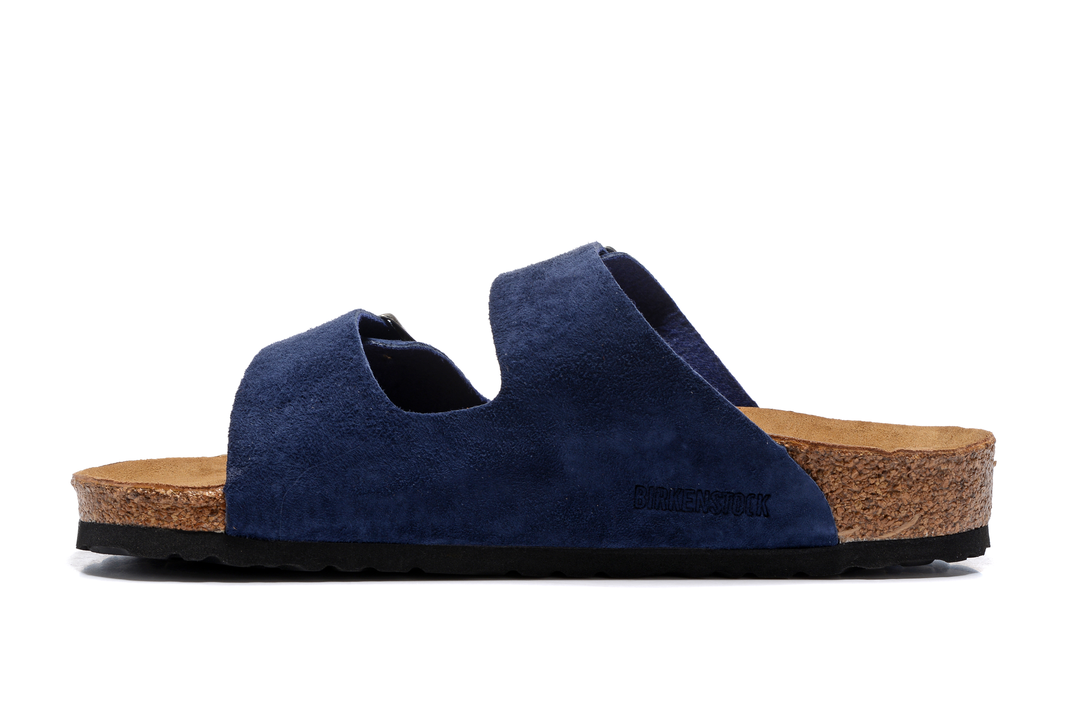Birkenstock Arizona Navy Two Buckle Suede Leather Sandal