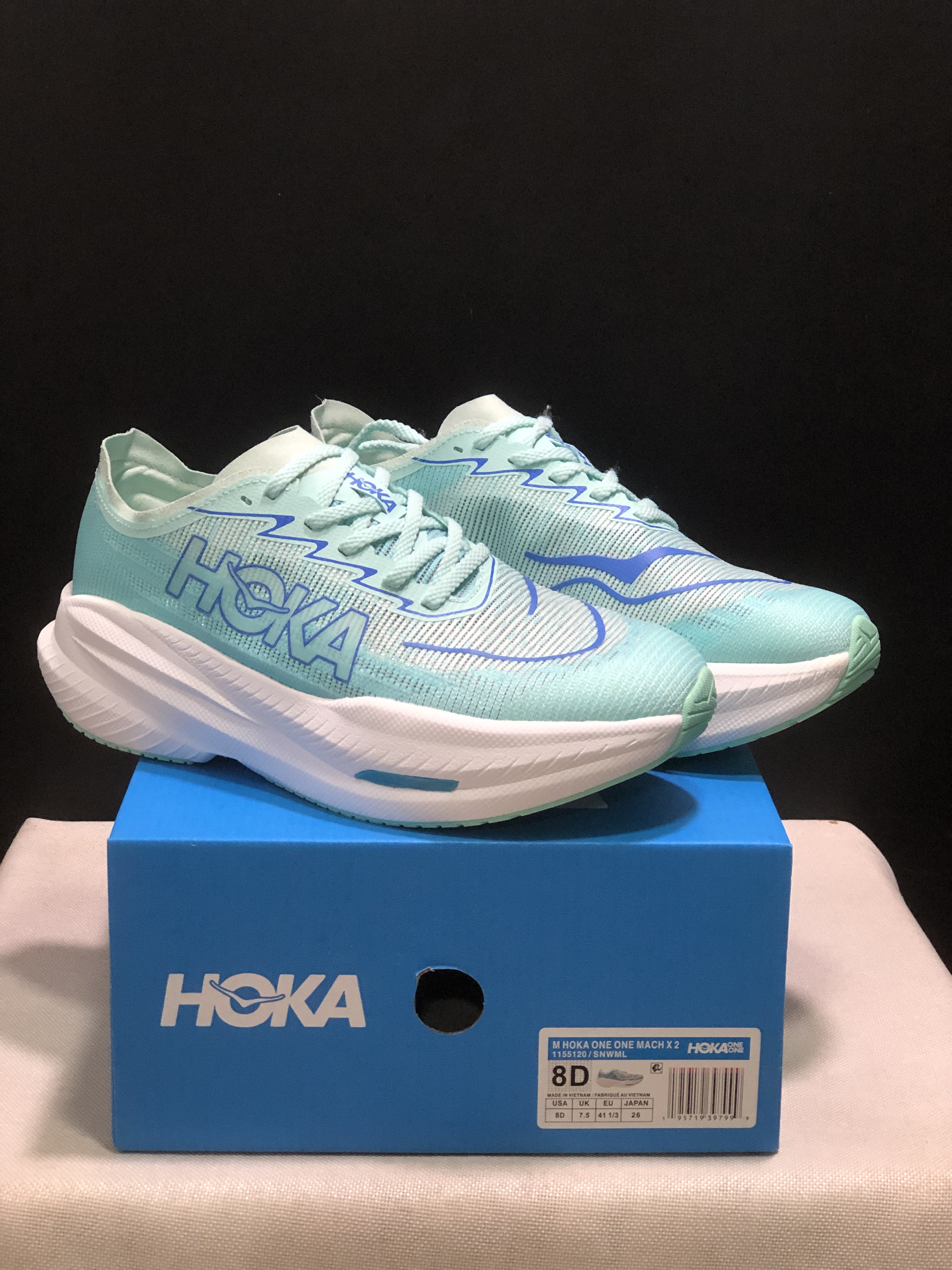 Hoka One One Mach X 2 Anti-slip Low-top Running Shoes Teal