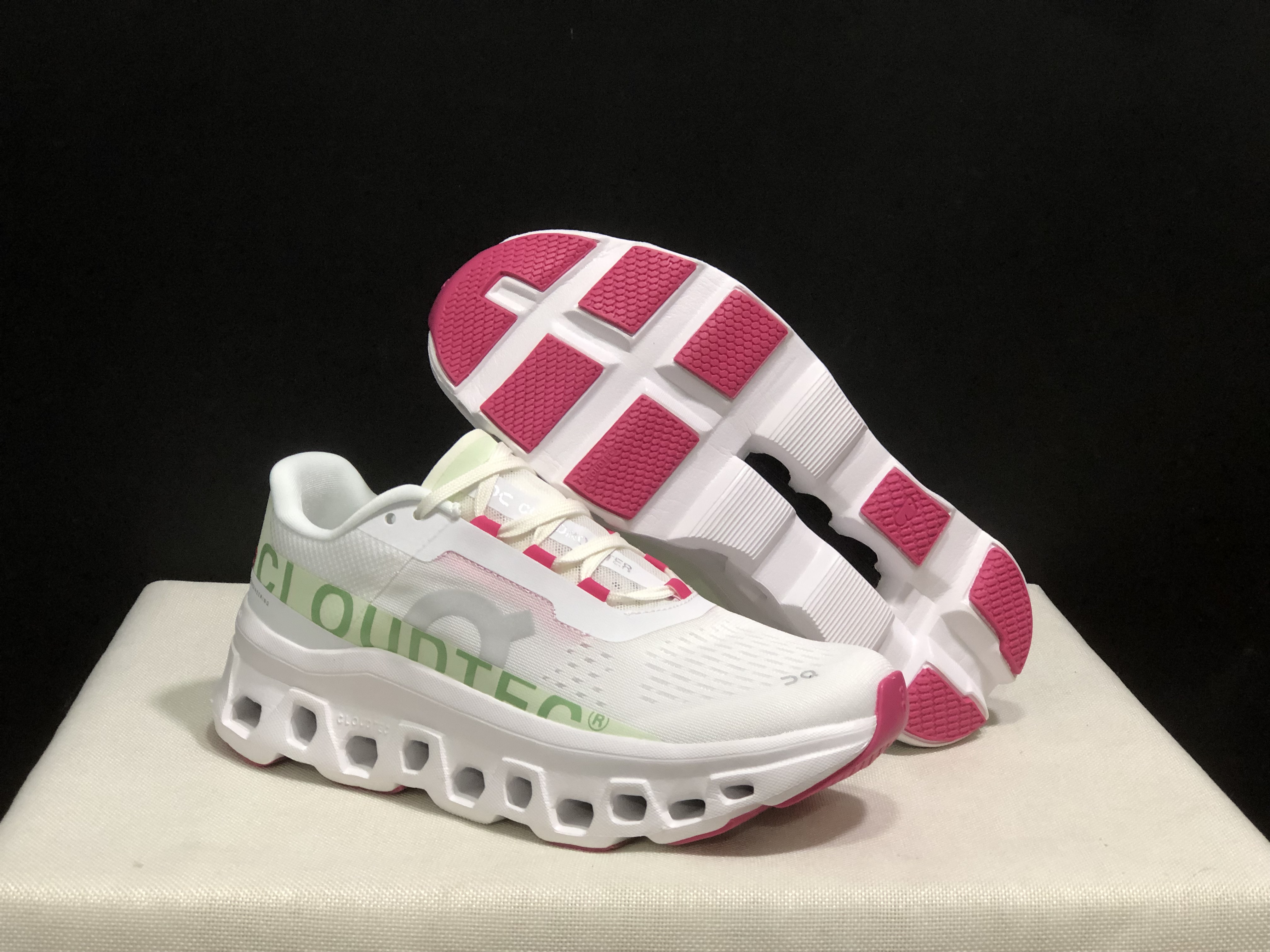 On Running Cloudmonster Anti-Slip Running Shoes White/Lima