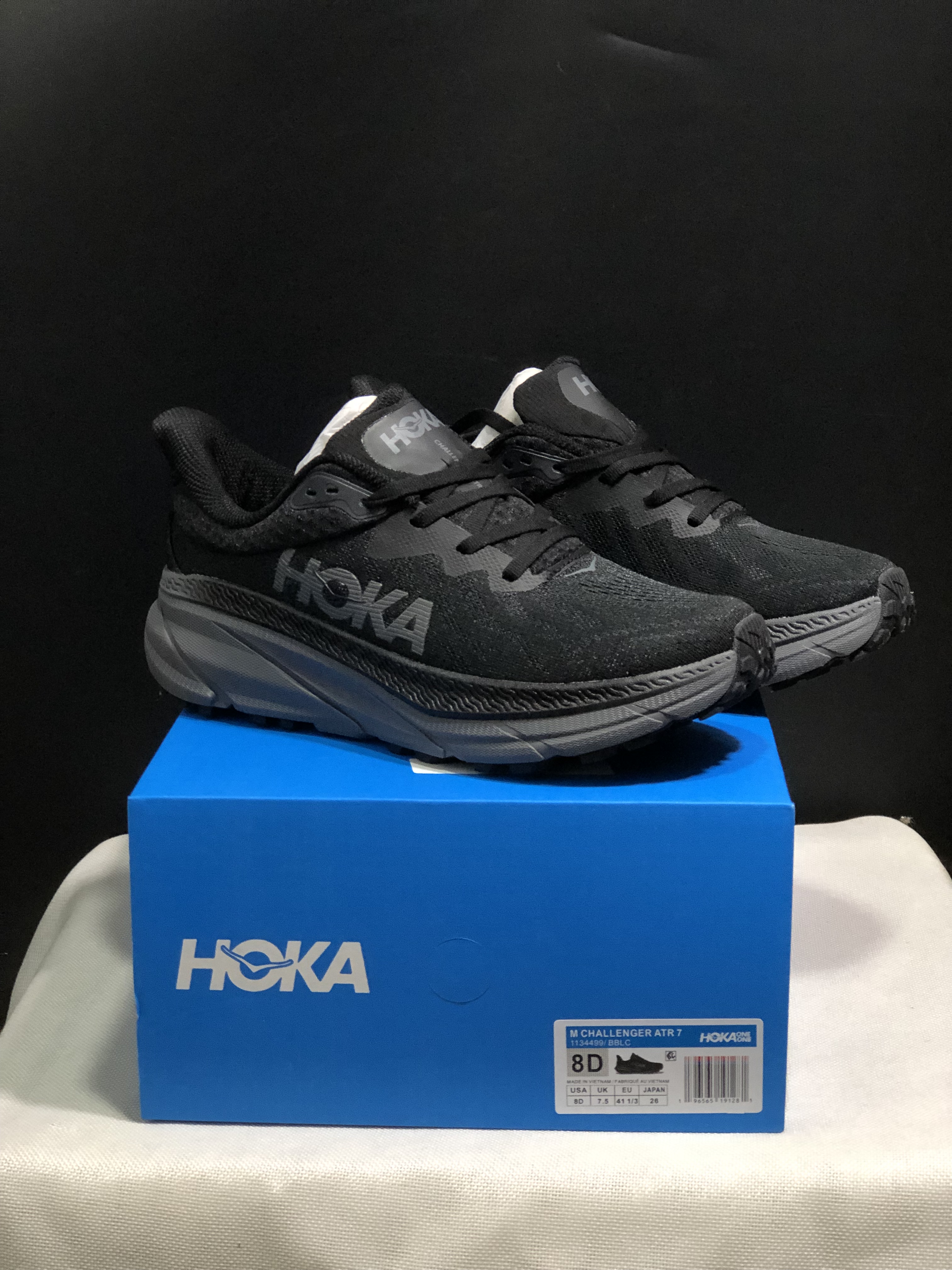 Hoka One One Challenger 7 Shock-absorbing Breathable Running Shoes Sneakers Black