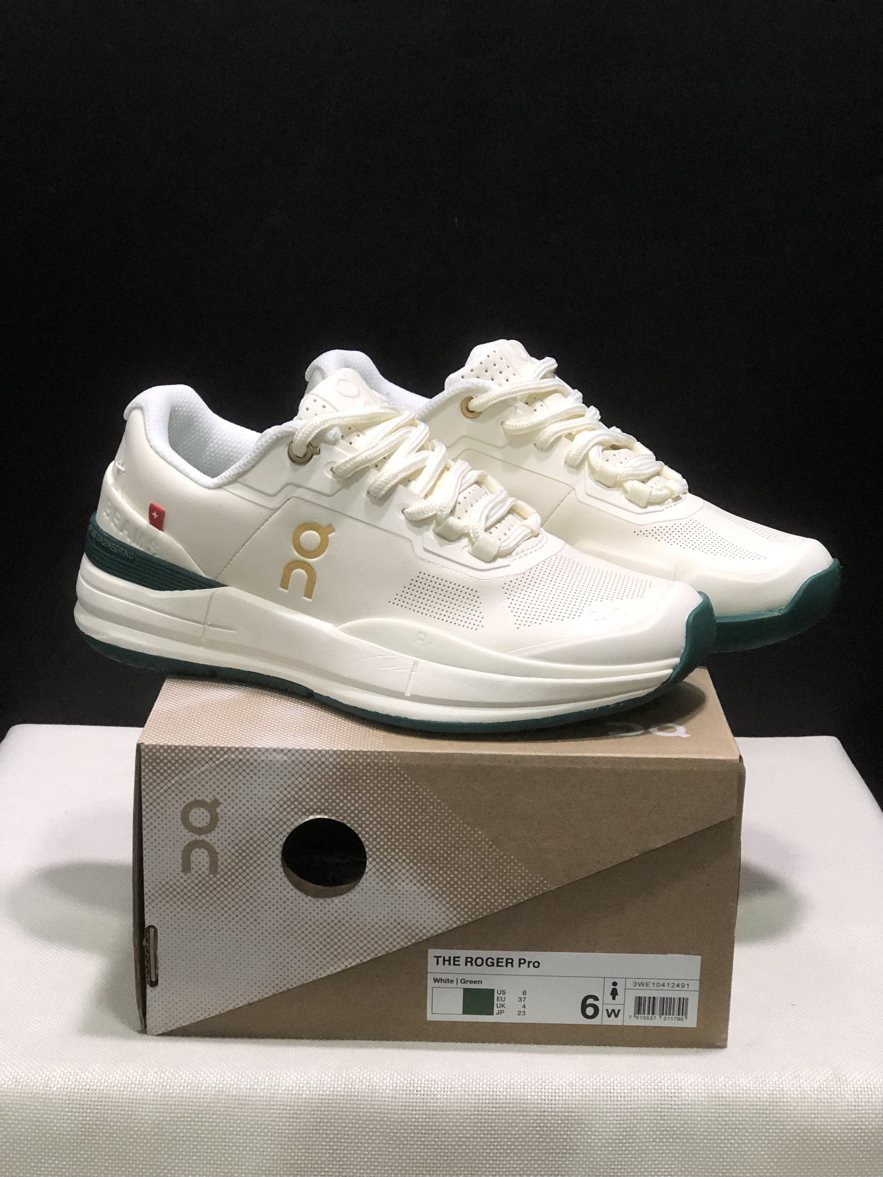 On Running The Roger Rro Durable And Breathable Tennis Shoes White/Green