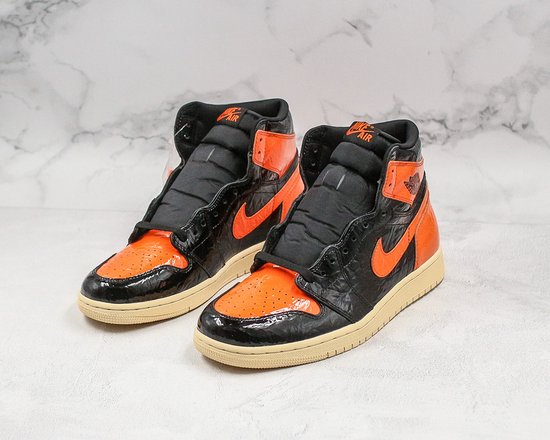 Nike Air Jordan 1 Retro OG High Shattered Backboard 3.0 Black Orange Sneakers