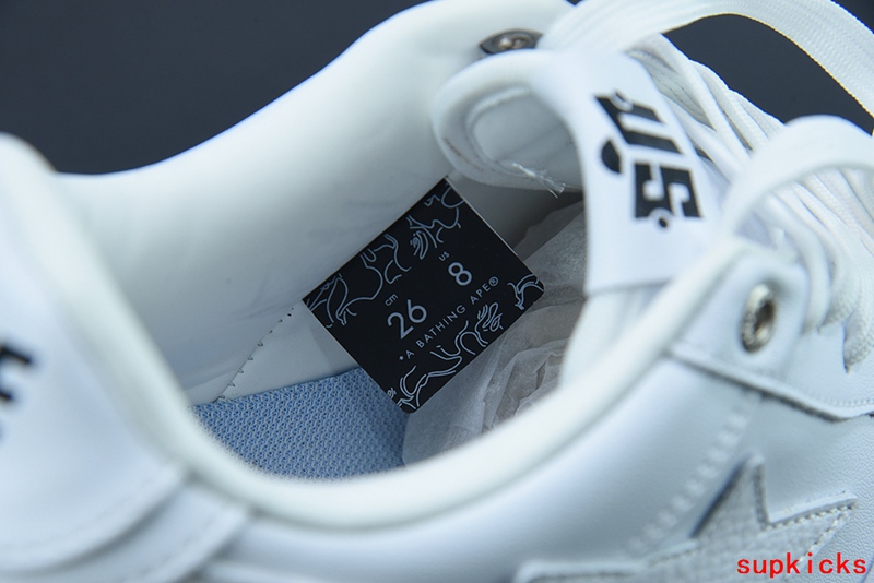 A Bathing Ape Bape Sta Low White SN Embroidery