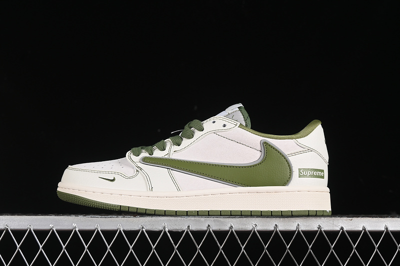 Nike Air Jordan 1 Low Travis Scott Fragment Design OG SP Grass Green White Sneakers