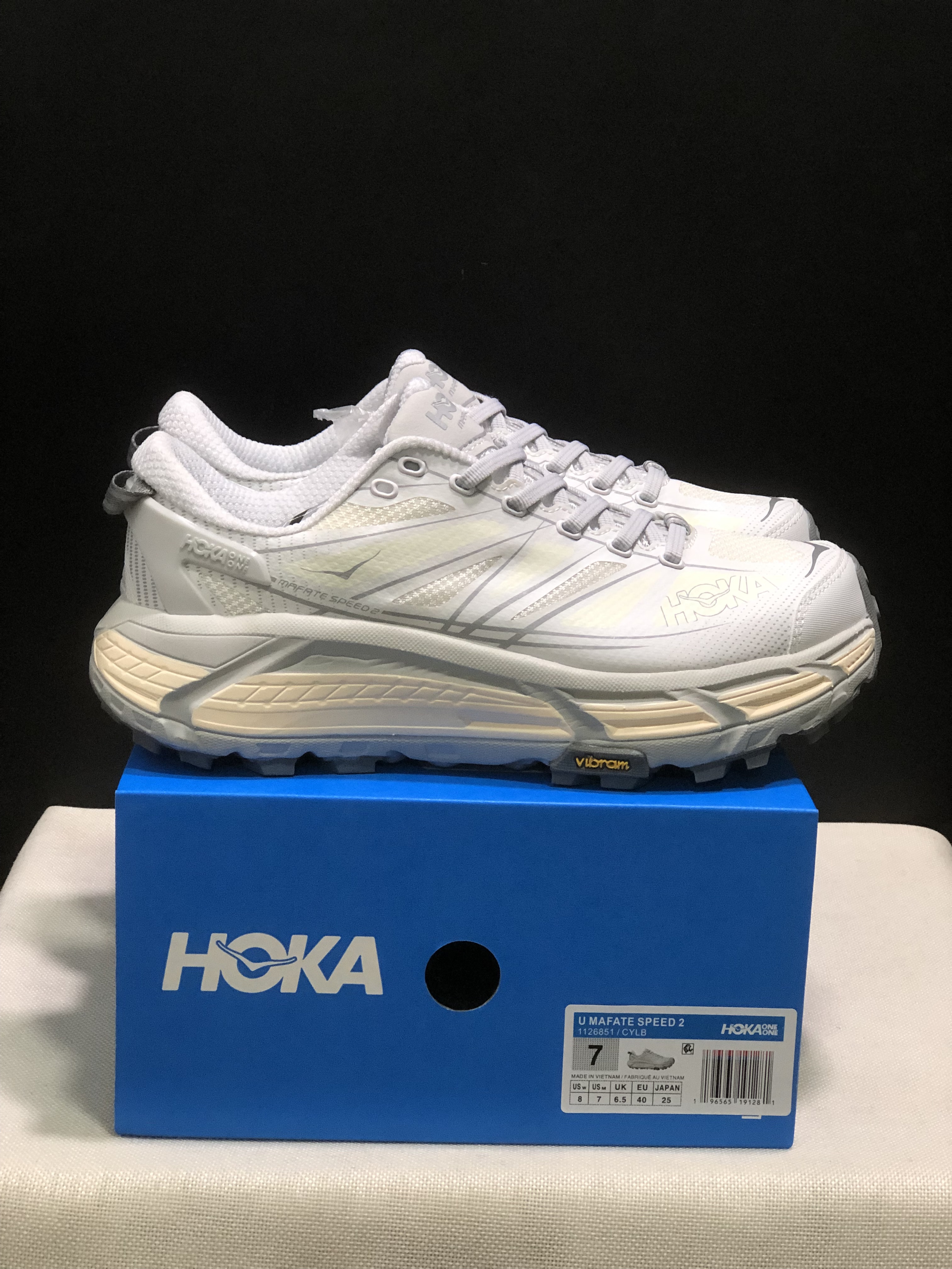 Hoka One One Mafate Speed 2 Mountain Anti-slip Running Shoes White Sneakers