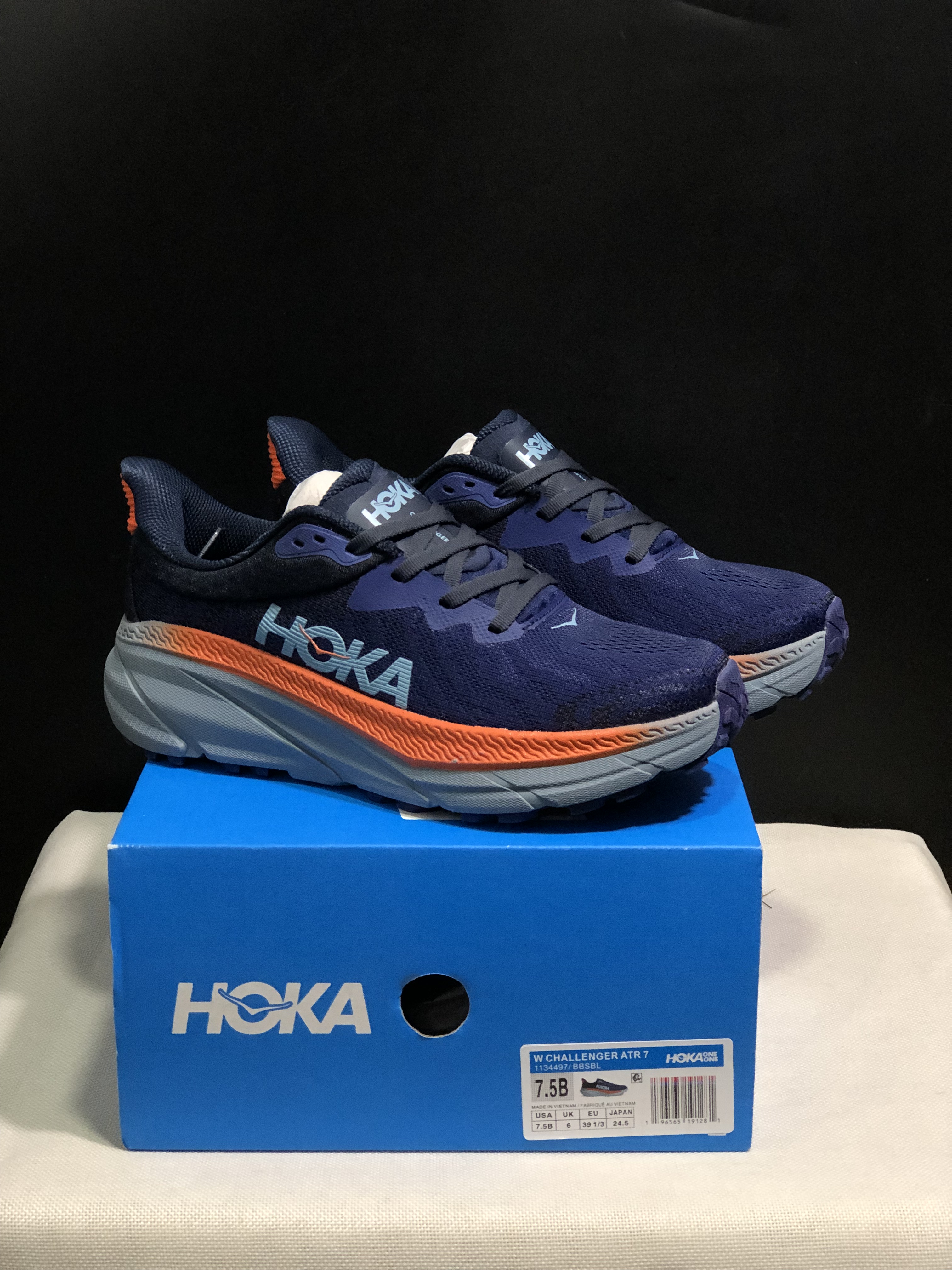 Hoka One One Challenger 7 Shock-absorbing Breathable Running Shoes Sneakers Navy