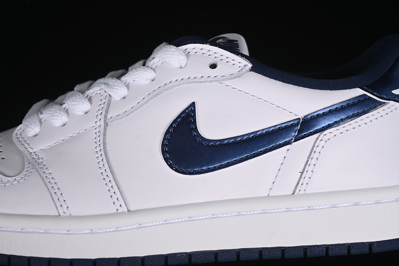 Nike Air Jordan 1 Low 85 Metallic Blue Summit White Sneakers