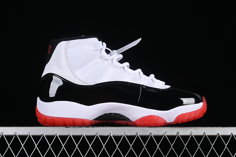 Nike Air Jordan 11 Retro White Black Red Sneakers