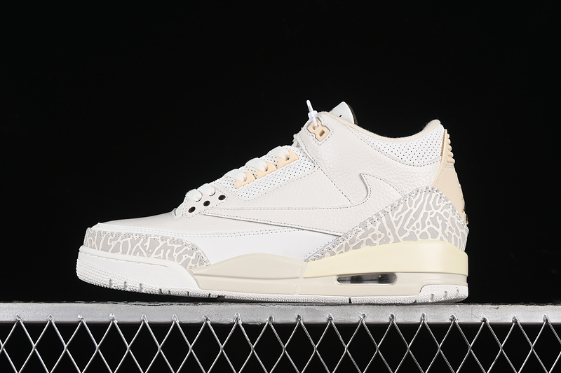 Nike Air Jordan 3 Retro Travis Scott Fragment Design Cactus Jack White Grey Sneakers