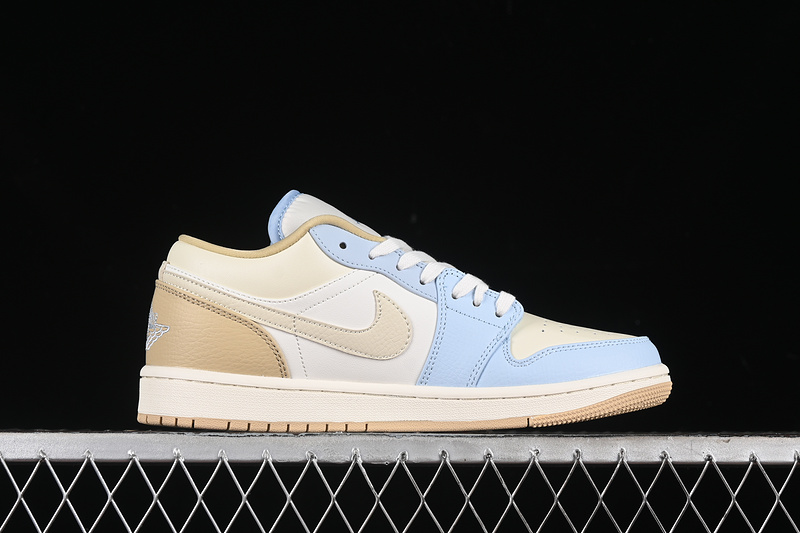 Nike Air Jordan 1 Low OG Blue White Brown Sneakers