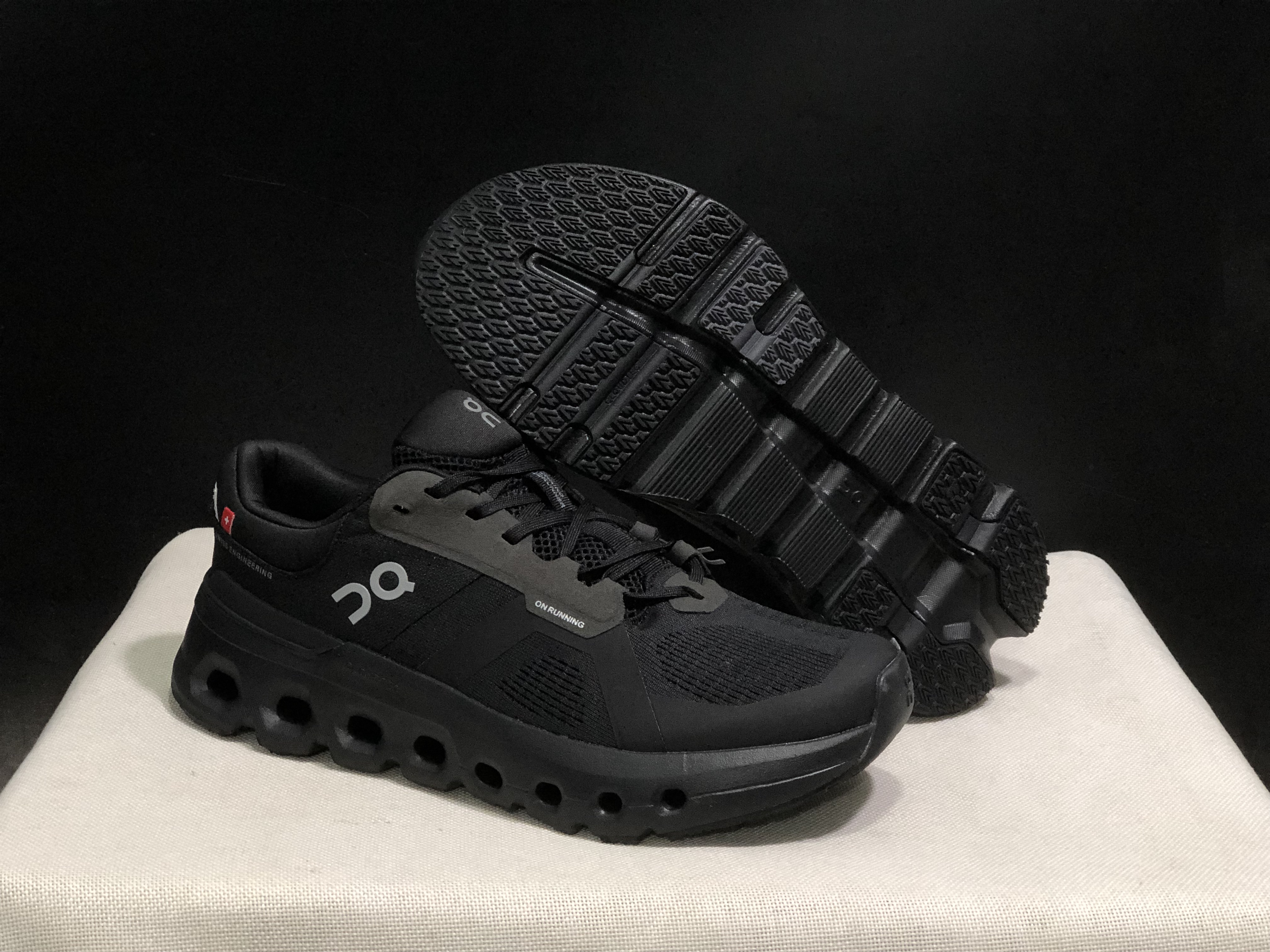 On Running Cloudrunner 2 Mesh Breathable Black Running Shoes