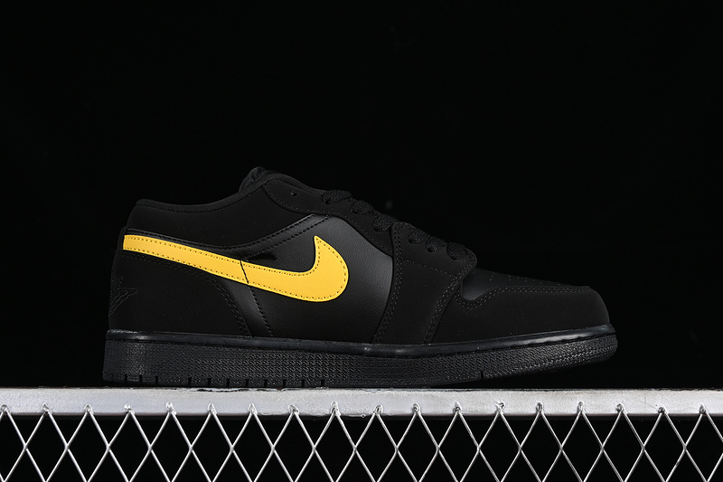 Nike Air Jordan 1 Low Gold Label Black Sneakers