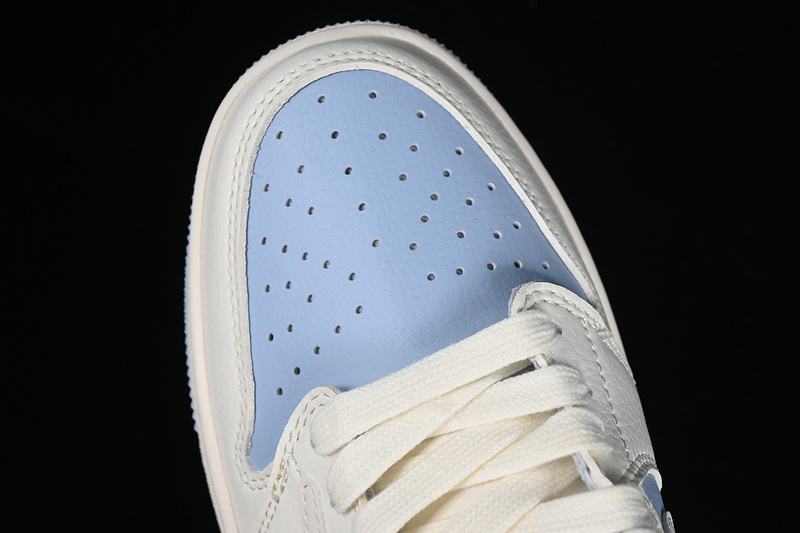 Nike Air Jordan 1 Low Travis Scott Fragment Design Louis Vuitton White Blue Sneakers