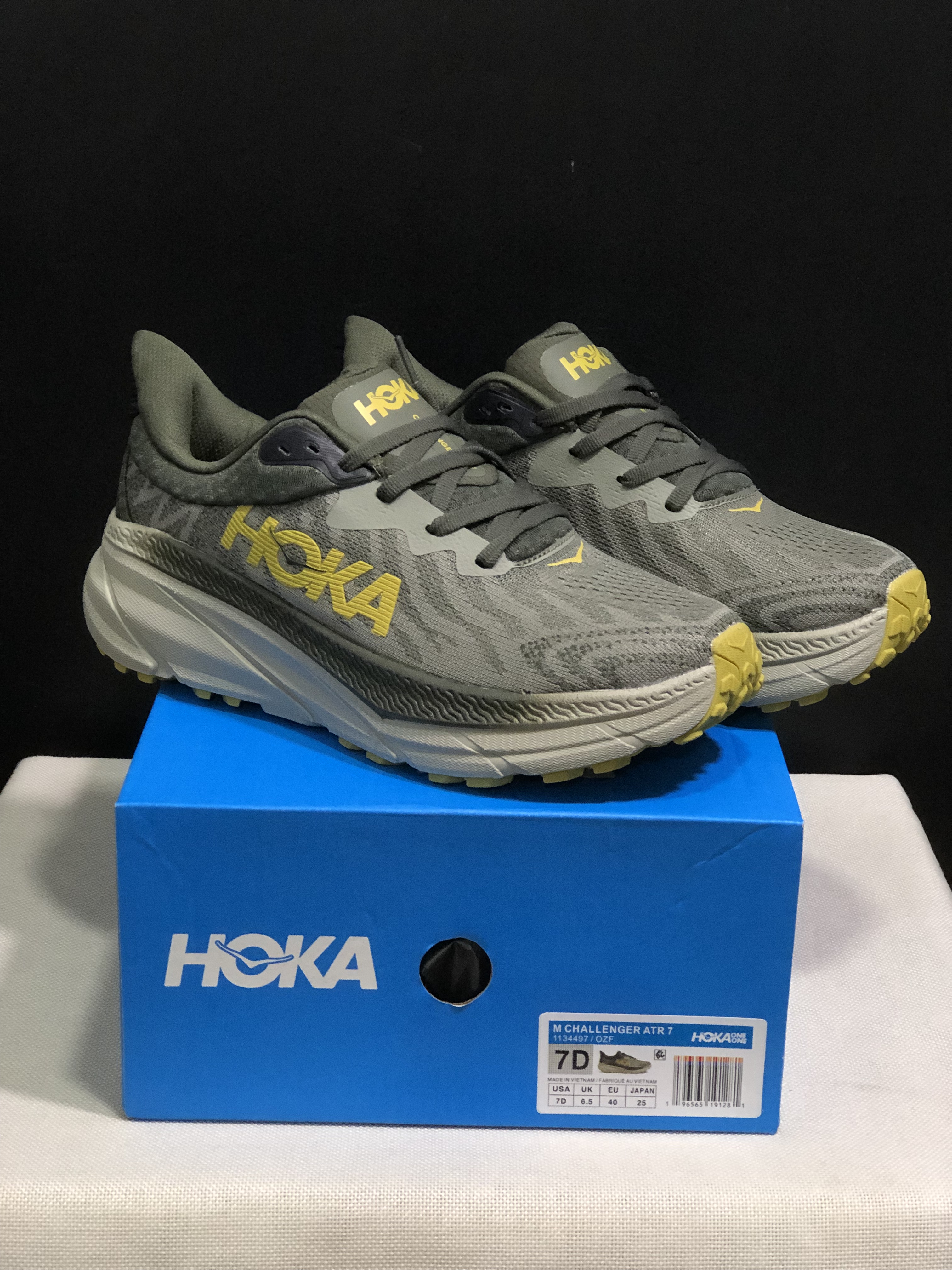 Hoka One One Challenger 7 Shock-absorbing Breathable Running Shoes Sneakers Taupe