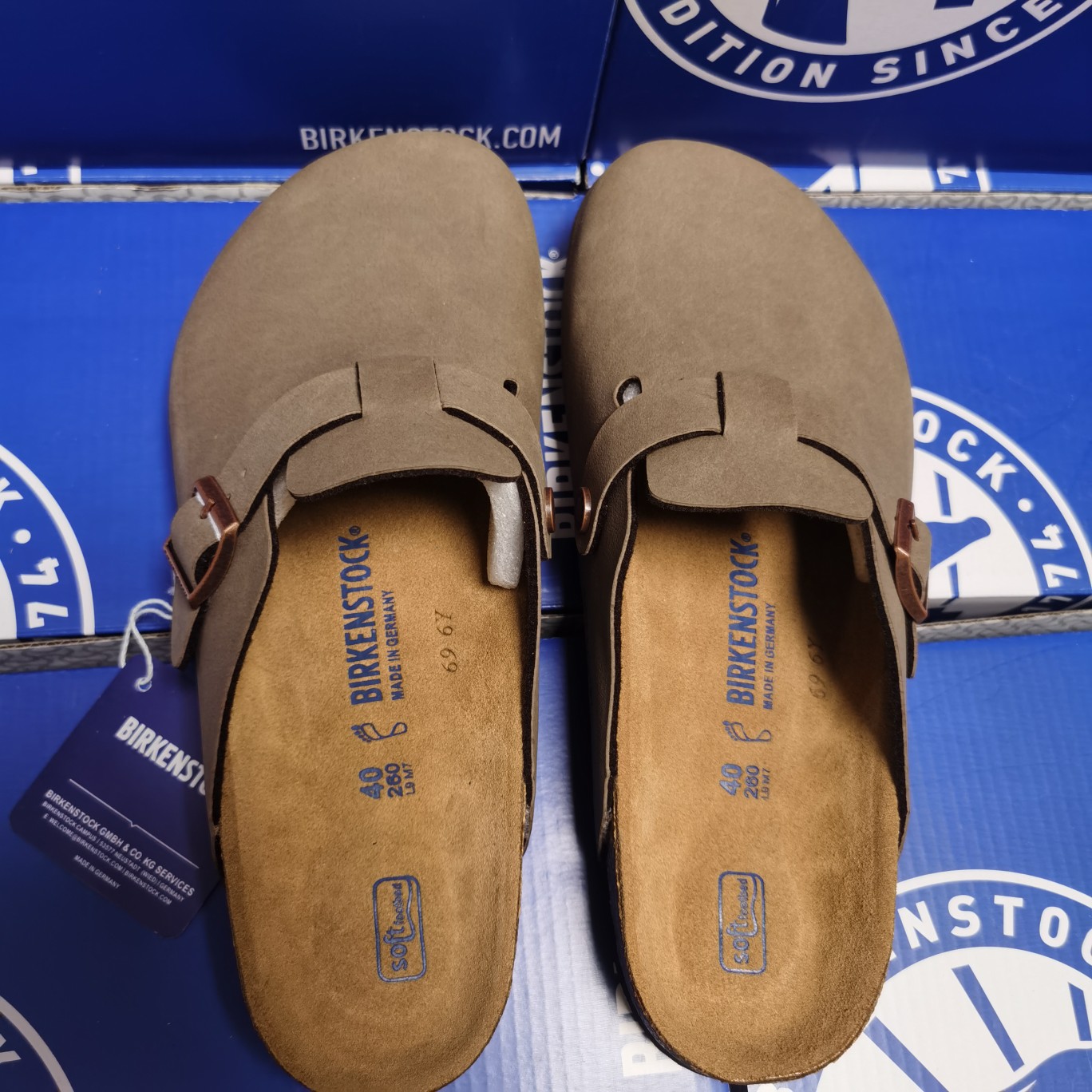 Birkenstock Khaki Scrub Leather Clog Shoes