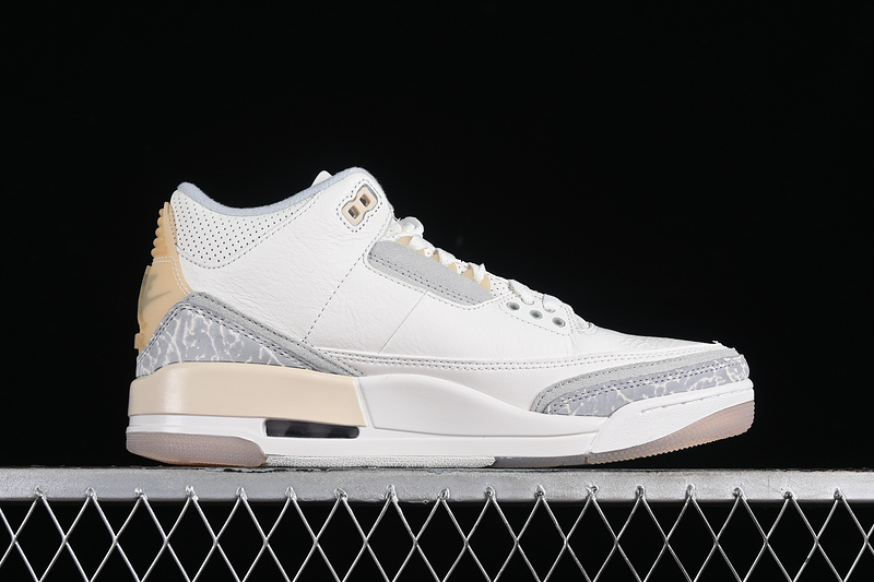 Nike Air Jordan 3 Craft Ivory Grey Mist Cream Sneakers