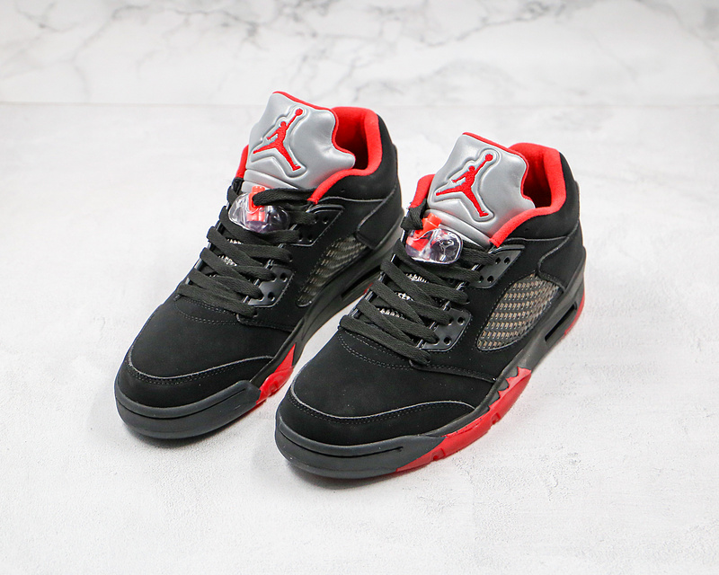 Nike Air Jordan 5 Retro Low Alternate 90 Black Red Sneakers