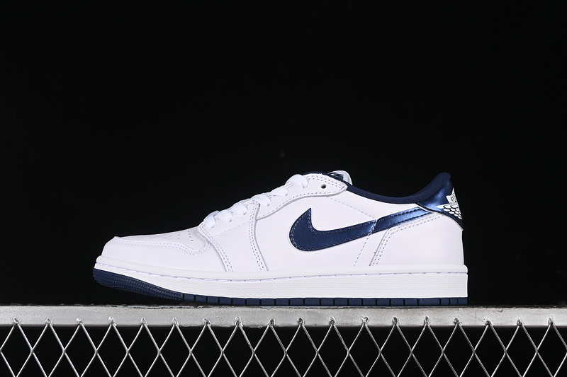 Nike Air Jordan 1 Low 85 Metallic Blue Summit White Sneakers