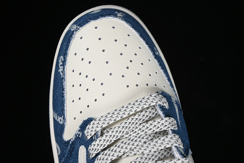 Nike Air Jordan 1 Low OG SP Travis Scott Fragment Design Supreme Grey White Blue Sneakers