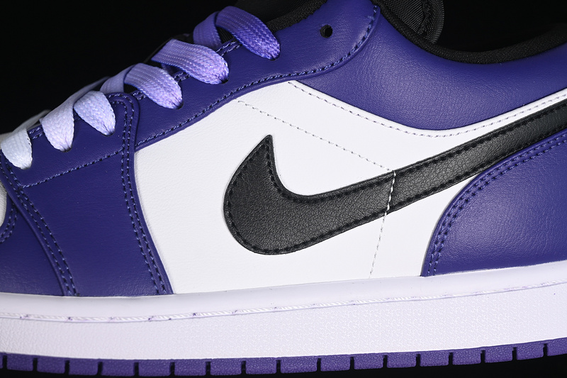 Nike Air Jordan 1 Low Black White Purple Sneakers