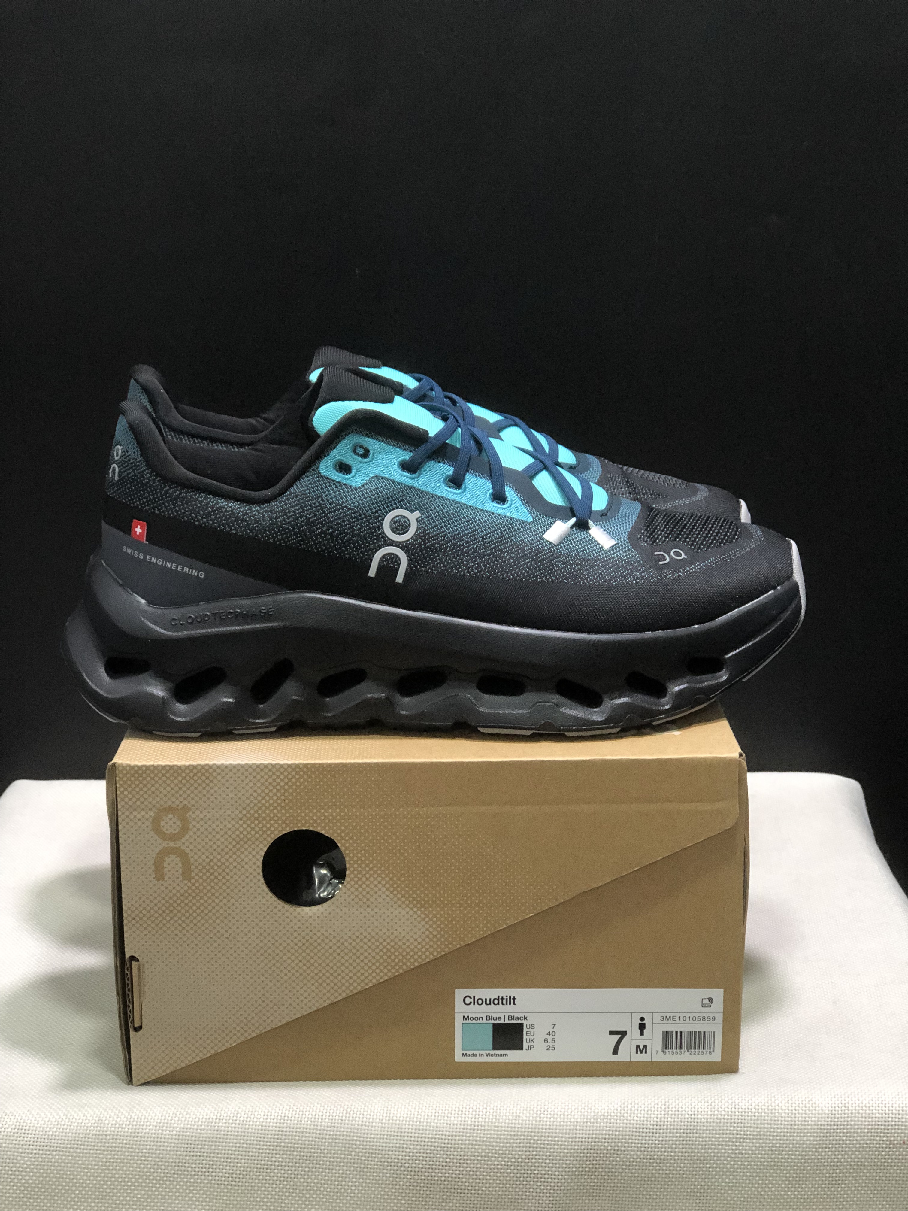 On Running Cloudtilt Durable Casual Life Shoes Moon Blue/Black