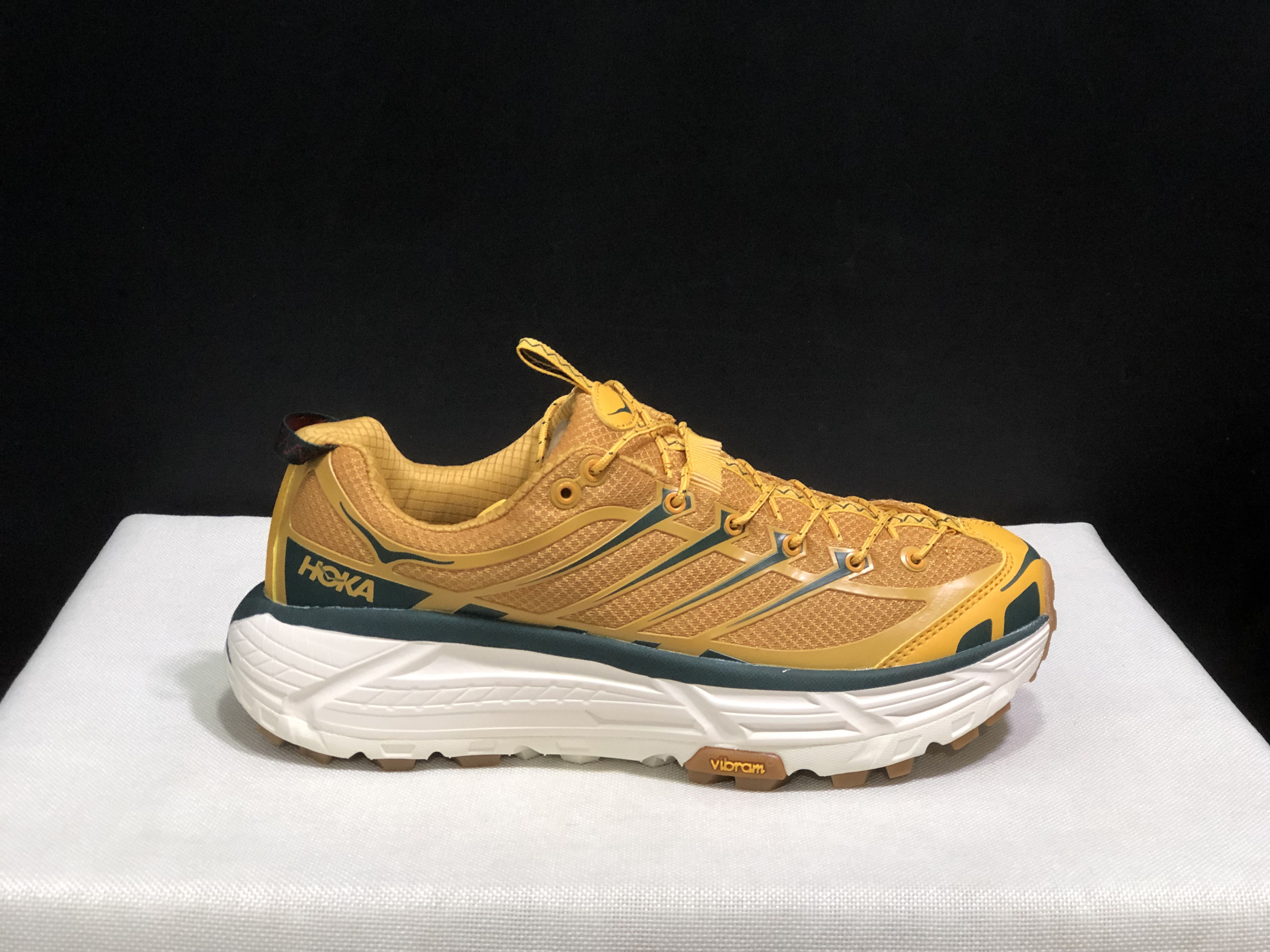 Hoka One One Mafate Three 2 Anti-slip Running Shoes Sneakers Yellow