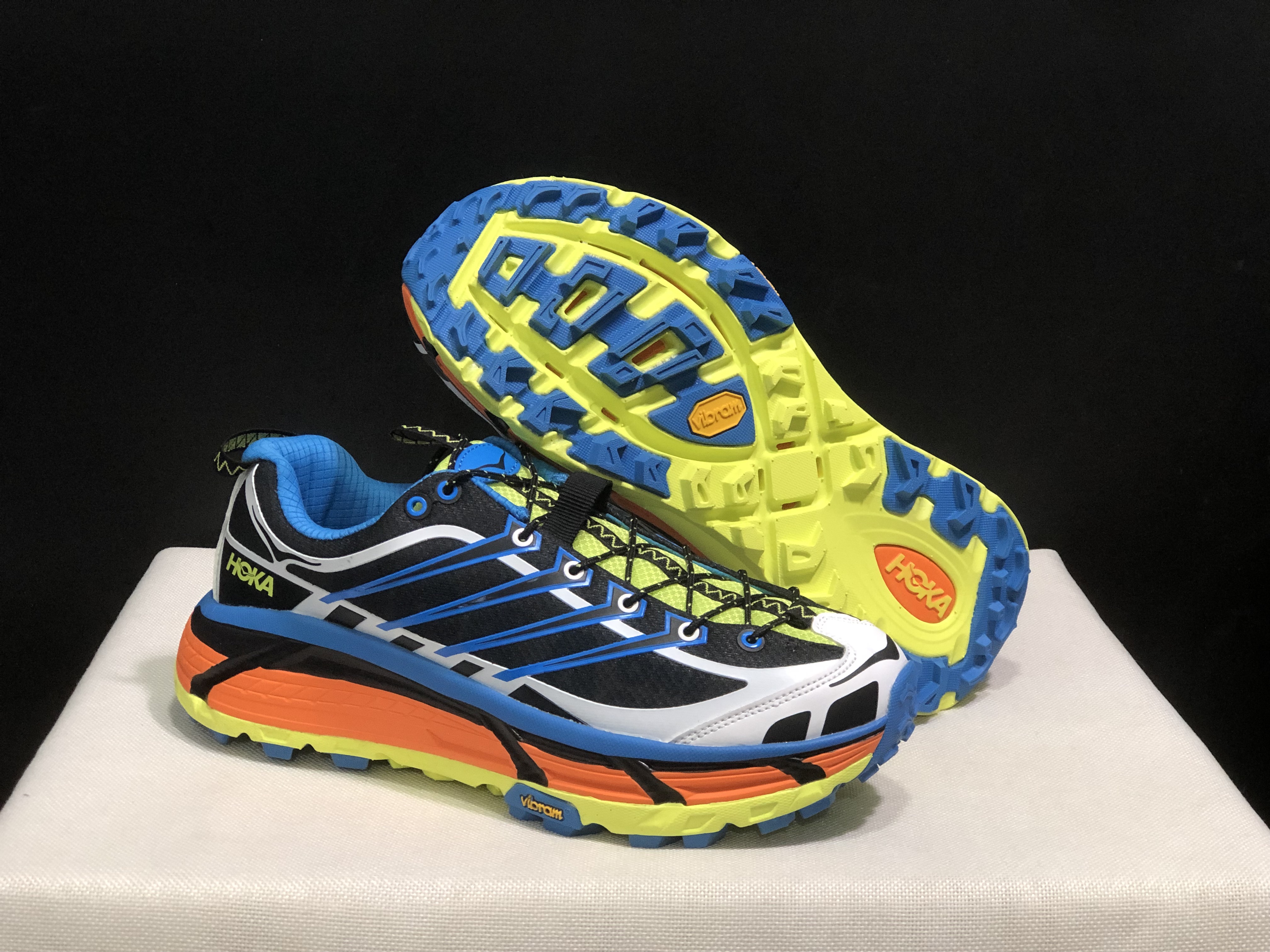 Hoka One One Mafate Three 2 Anti-slip Running Shoes Sneakers Blue