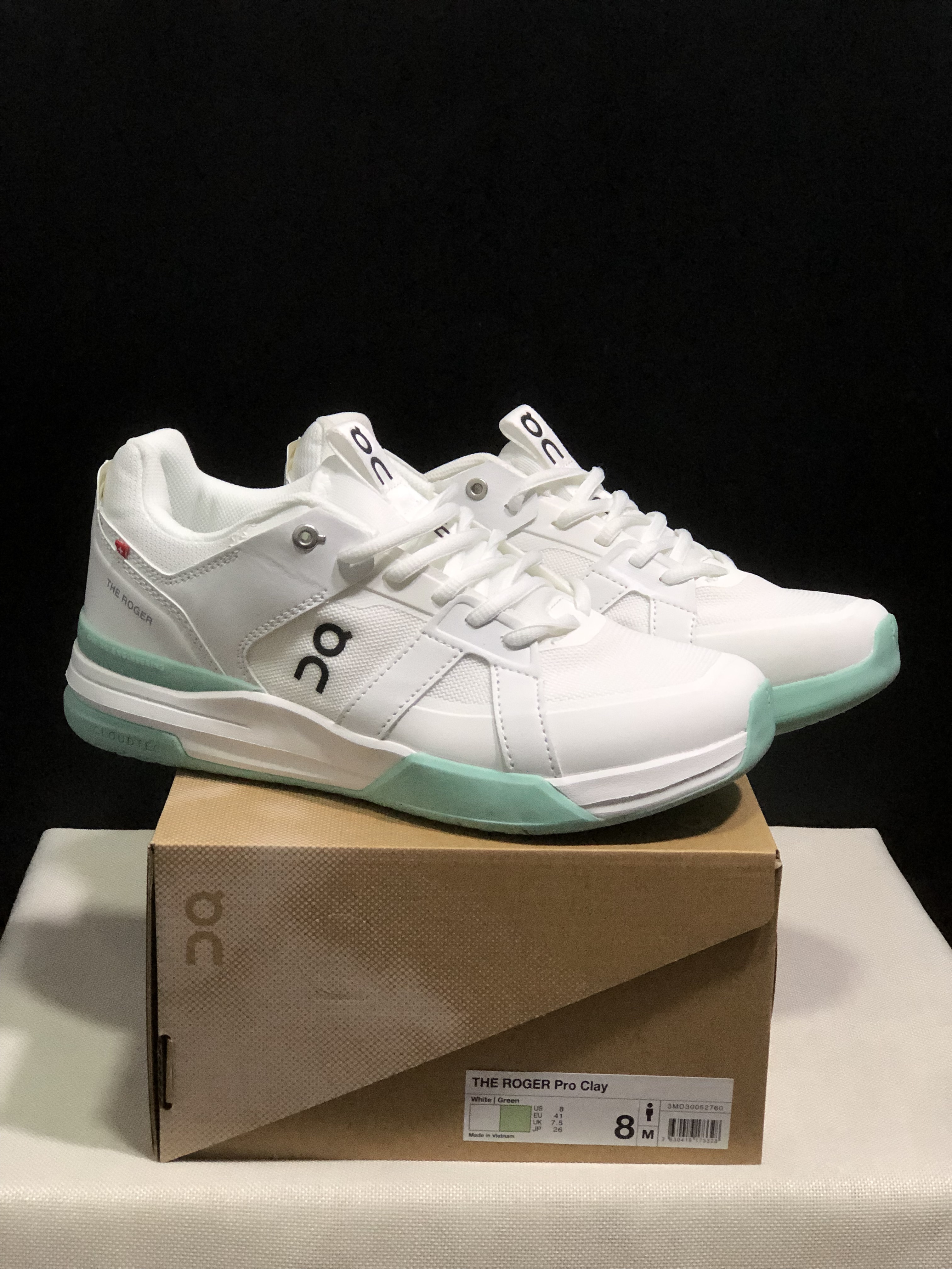 On Running The Roger Clubhouse Pro Anti-Slip Sports Shoes White/Light Green