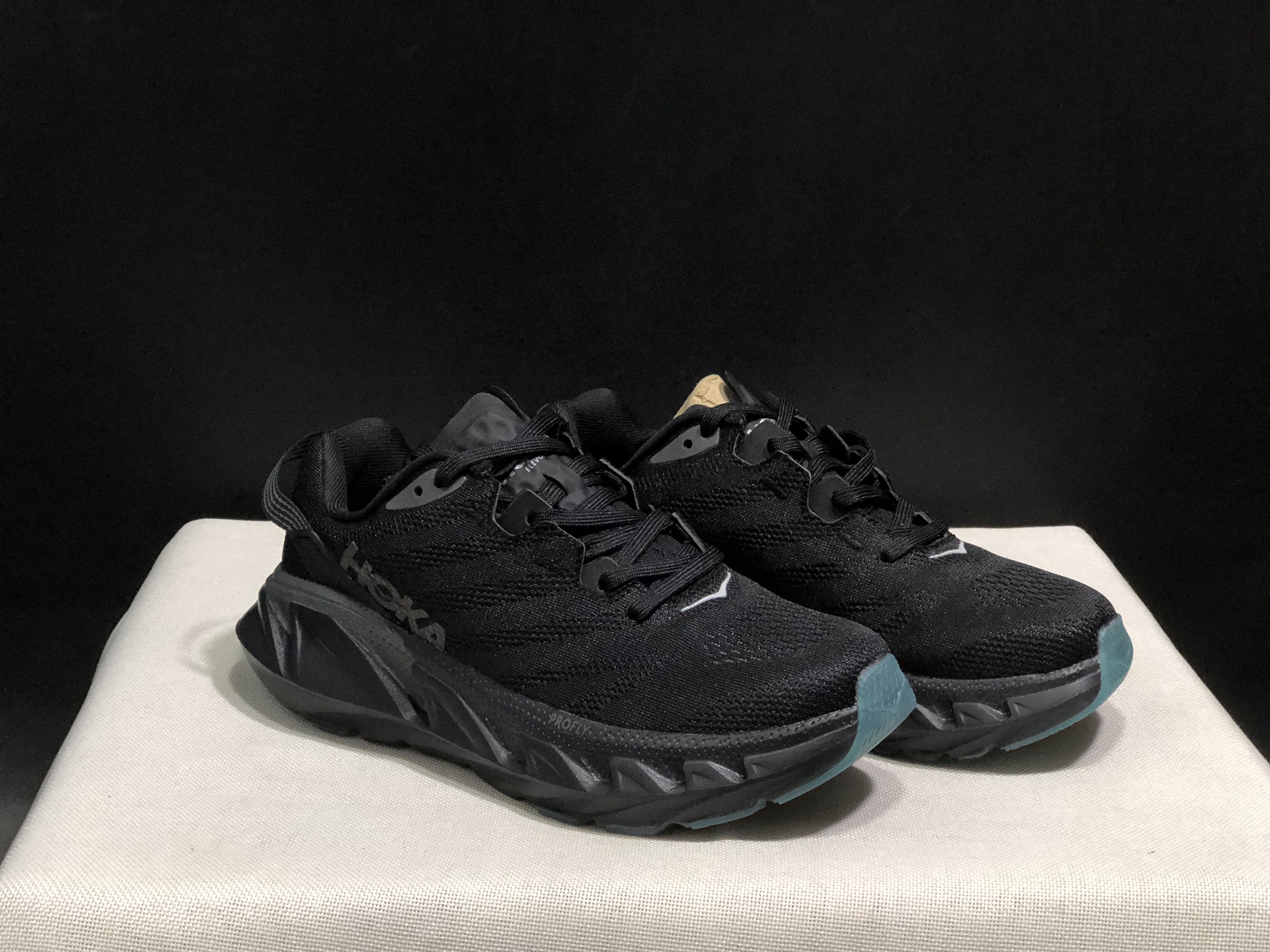 Hoka One One Elevon 2 Anti-slip Wear-resistant Running Shoes Sneakers Black