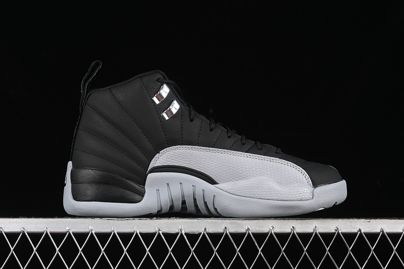 Nike Air Jordan 12 Black Grey Wolf Sneakers