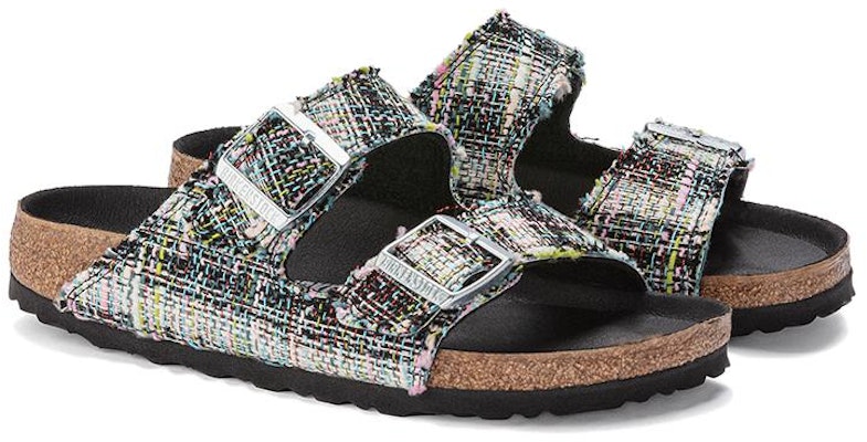 Birkenstock Arizona Textile Microfibre Weave Grey Green 1023277 Fashion Slippers