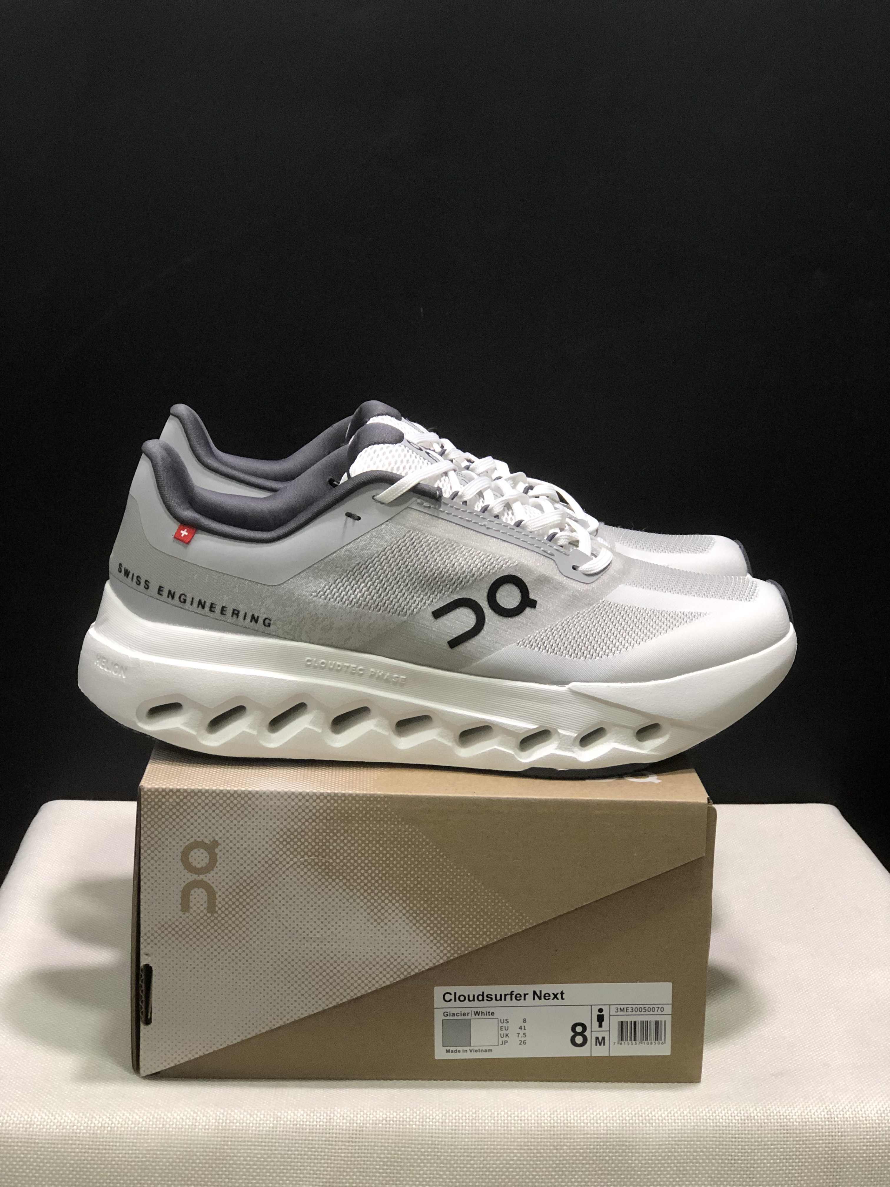 On Running Cloudsurfer Next Casual Running Shoes Giacier/White