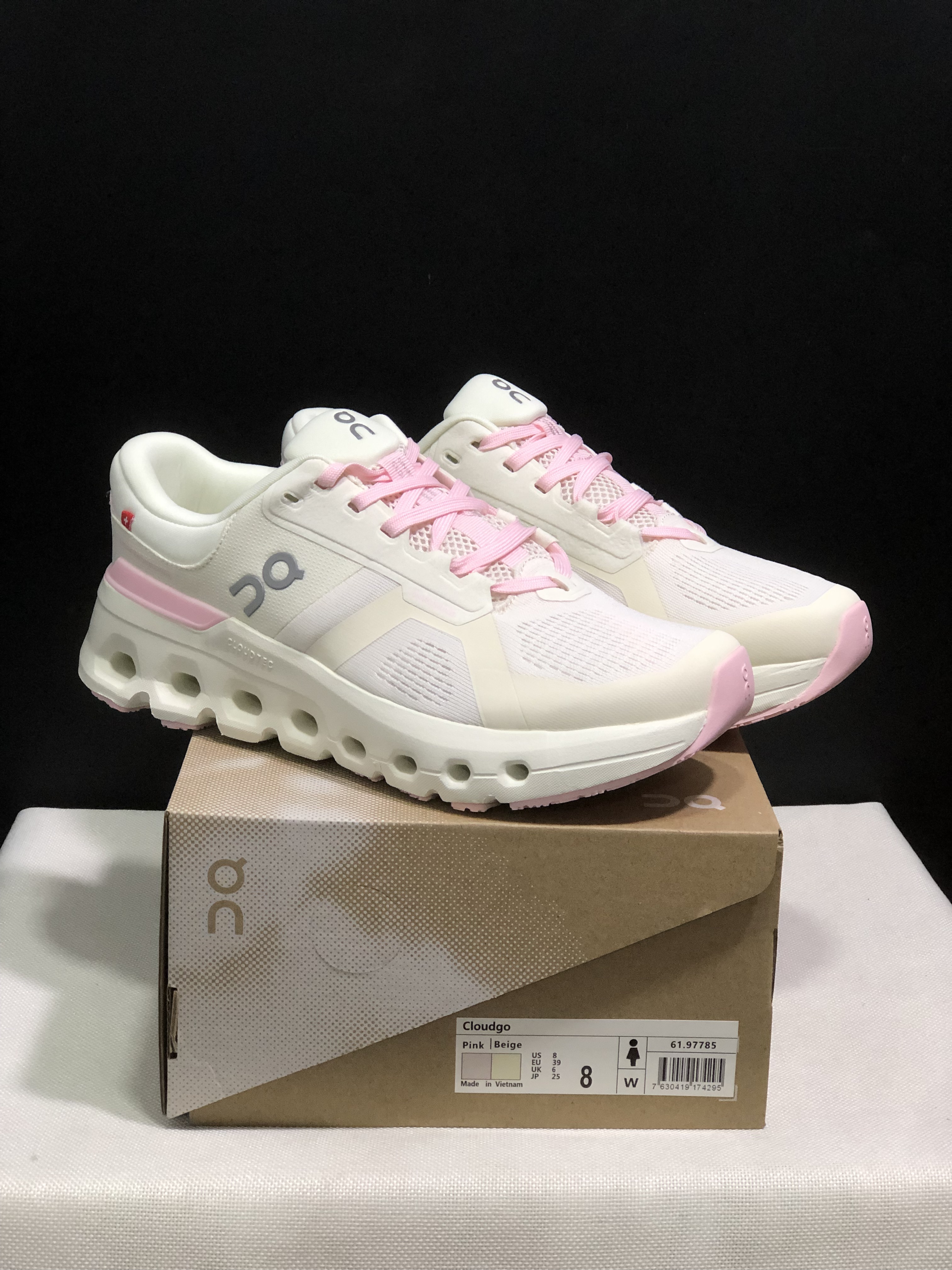 On Running Cloudrunner 2 Mesh Breathable Running Shoes Pink/Beige