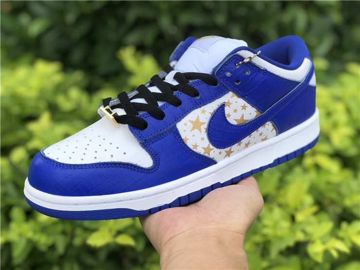 Nike SB Dunk Low Supreme Stars Hyper Royal Sneakers